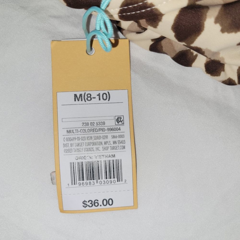 Kona Sol Size Medium Leopard Print Wrap Belt One Piece Swimsuit NEW - Picture 3 of 8
